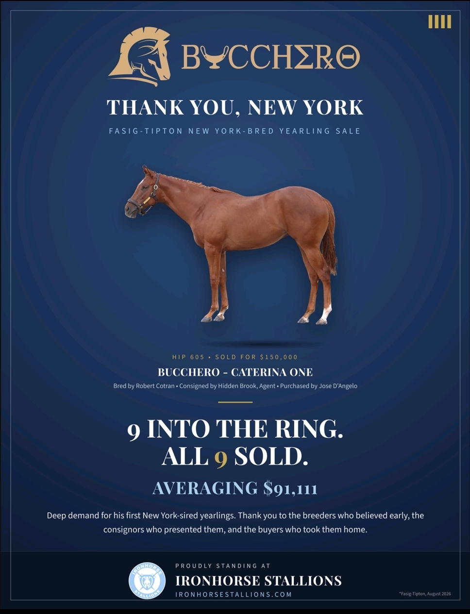 Thank You, New York - Fasig-Tipton New York-Bred Yearling Sale